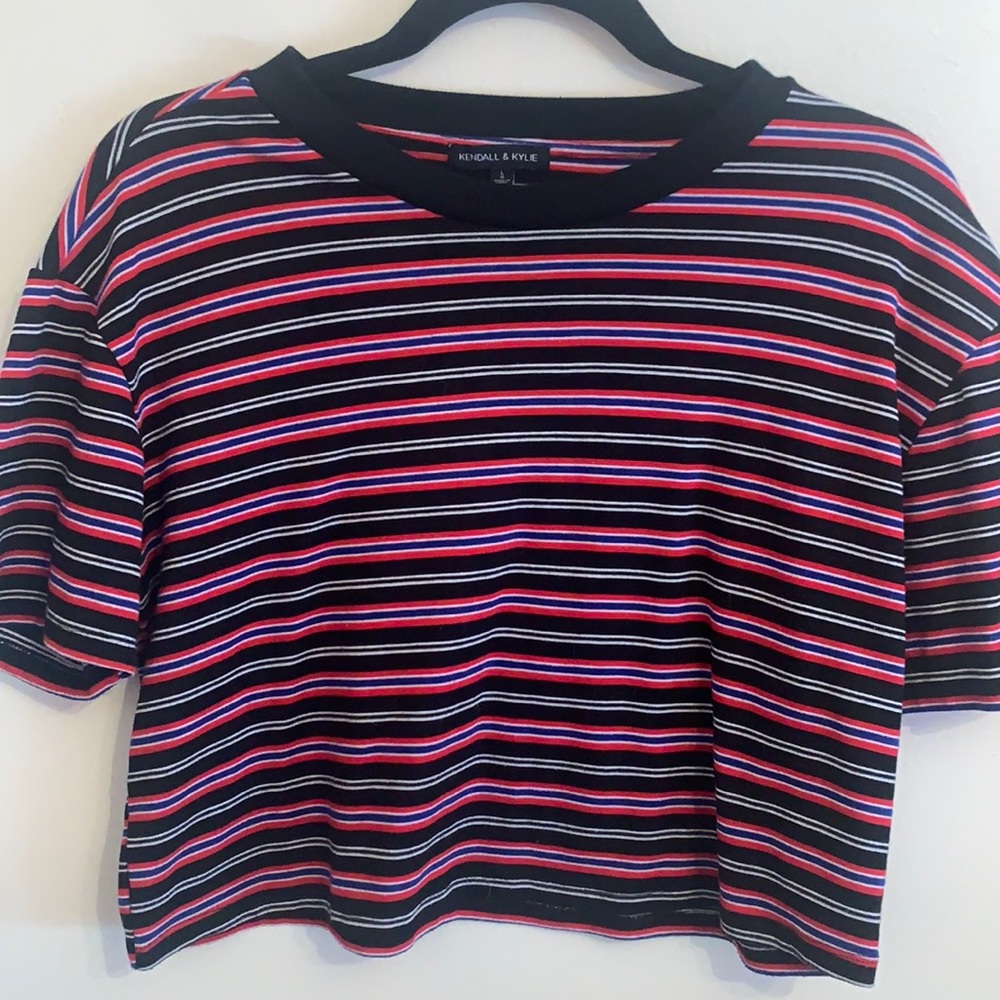 Kendall & Kylie striped crop top